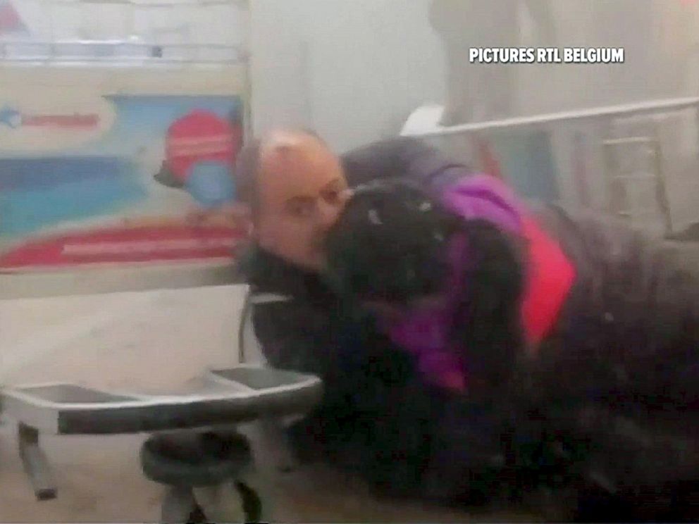 PHOTO: A man is seen at the airport, after blasts in Brussels, in this still image taken from video, March 22, 2016.
