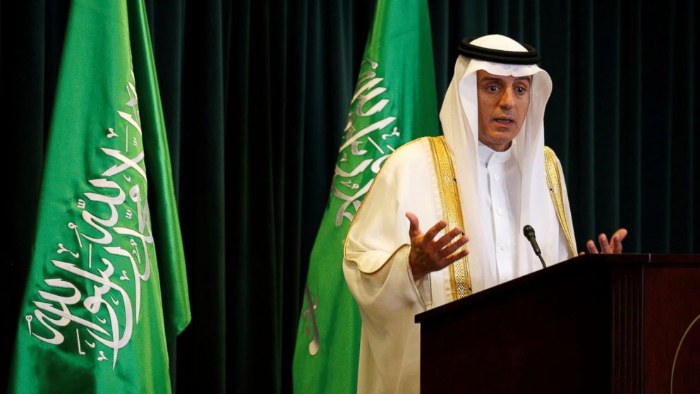 PHOTO: Saudi Foreign Minister Adel Al Jubeir holds a press conference at the Saudi Embassy in Washington, June 17, 2016.