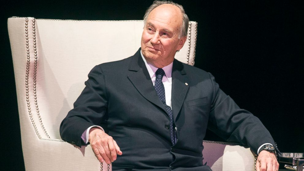 PHOTO: The Aga Khan, spiritual leader of Ismaili Muslims, looks on during a speaking event at Massey Hall in Toronto, Feb. 28, 2014.