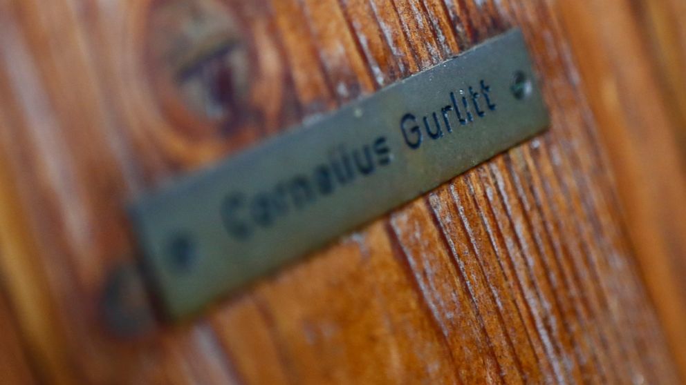 The name plate on the house of art collector Cornelius Gurlitt is pictured in Salzburg Nov. 6, 2013. 