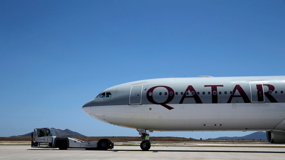 A Qatar Airways aircraft is seen at a runway of the Eleftherios Venizelos International Airport in Athens, Greece, May 16, 2016.