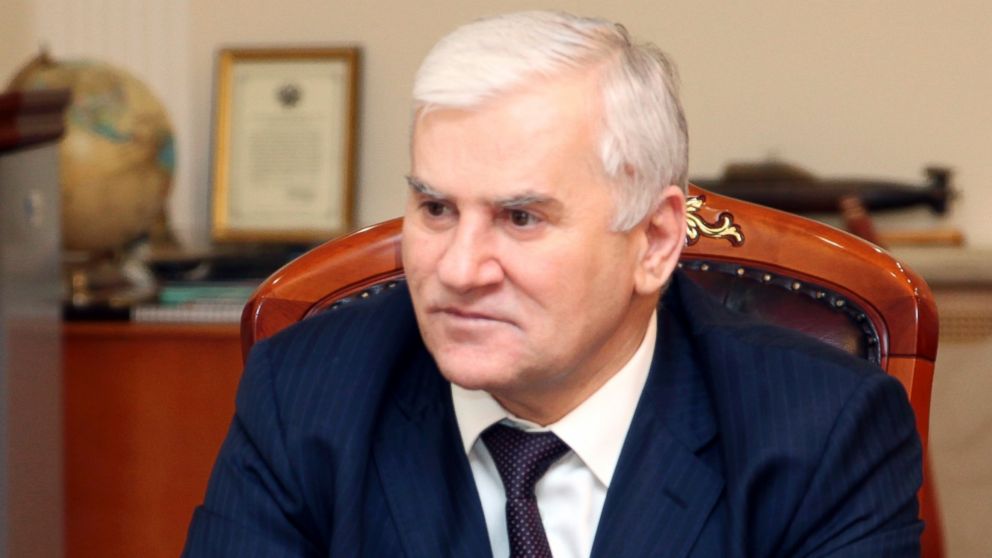Mayor of Makhachkala Said Amirov speaks at his office in Makhachkala April 25, 2013. 