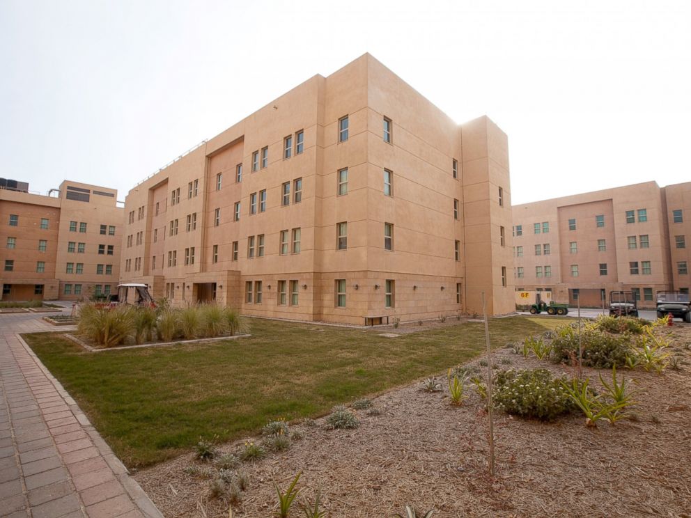 PHOTO: State Department apartments complete with bullet-proof glass windows stand inside the compound of the U.S. embassy in Baghdad, Dec. 14, 2011.