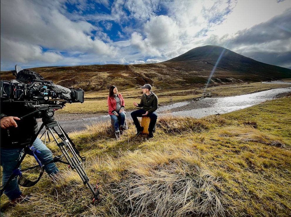 PHOTO: Since Scotland hosted COP26 in 2021, the country’s tourism agencies and economic organizations have teamed up to make it a global leader in the race to net zero. Picture of ABC News' Maggie Rulli doing an interview taken on Monday, Oct. 24, 2022.