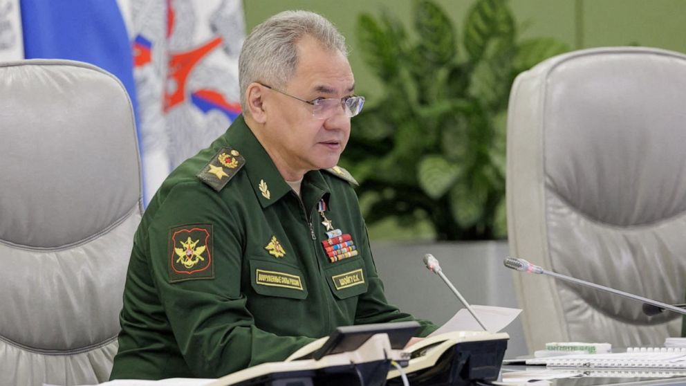 PHOTO: Russian Defence Minister Sergei Shoigu chairs a meeting with the leadership of the Armed Forces in Moscow, in this picture released, July 3, 2023.
