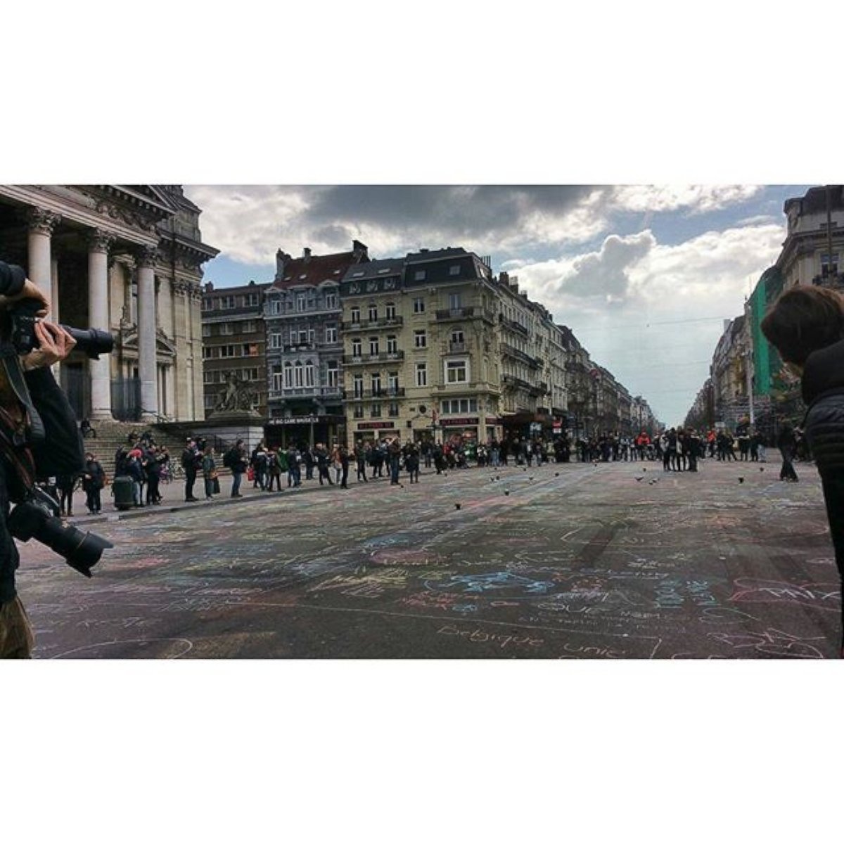 PHOTO: Joey Leslie posted a photo on Instagram with the message: "Magnificent people in a vibrant, resilient city.  Honored to be here.  #WEAREBRUSSELS"
