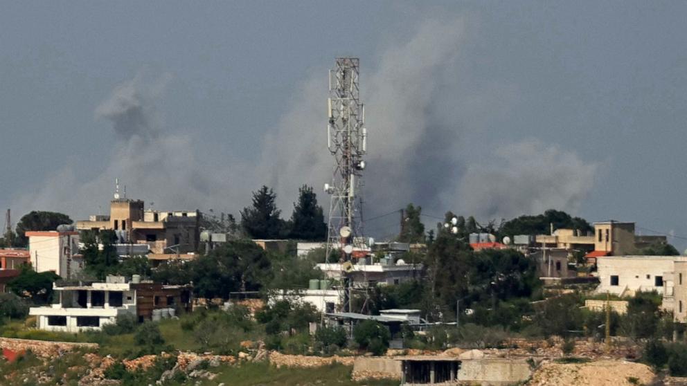 PHOTO: This photograph taken from the southern Lebanese area of Marjayoun shows smoke rising from the site of Israeli airstrikes that targeted the village of Zawtar al-Sharqiyah, on May 3, 2026.