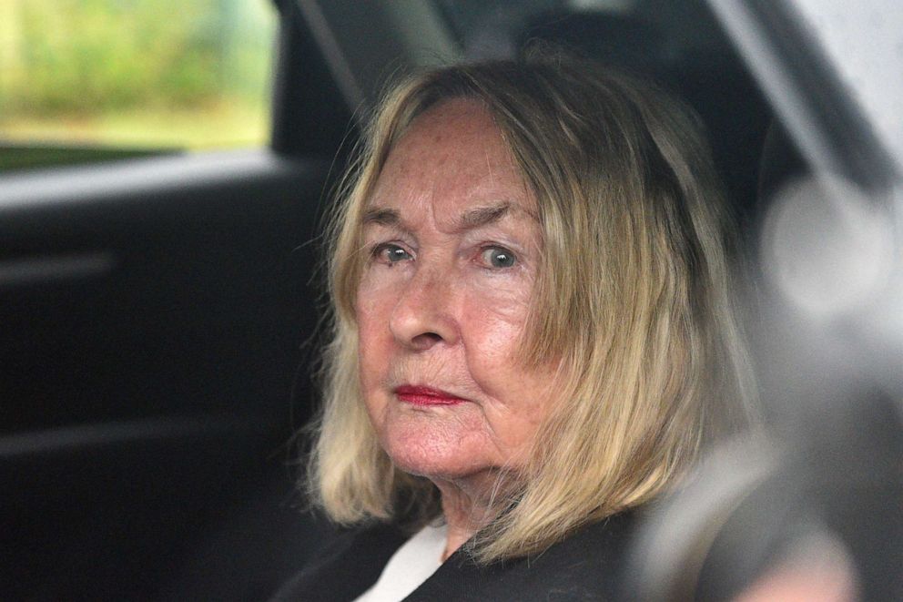PHOTO: June Steenkamp, mother of Reeva Steenkamp who was murdered by former athlete Oscar Pistorius in 2013, arrives at Atteridgeville Correctional Centre to attend his parole hearing in Pretoria, South Africa, March 31, 2023.