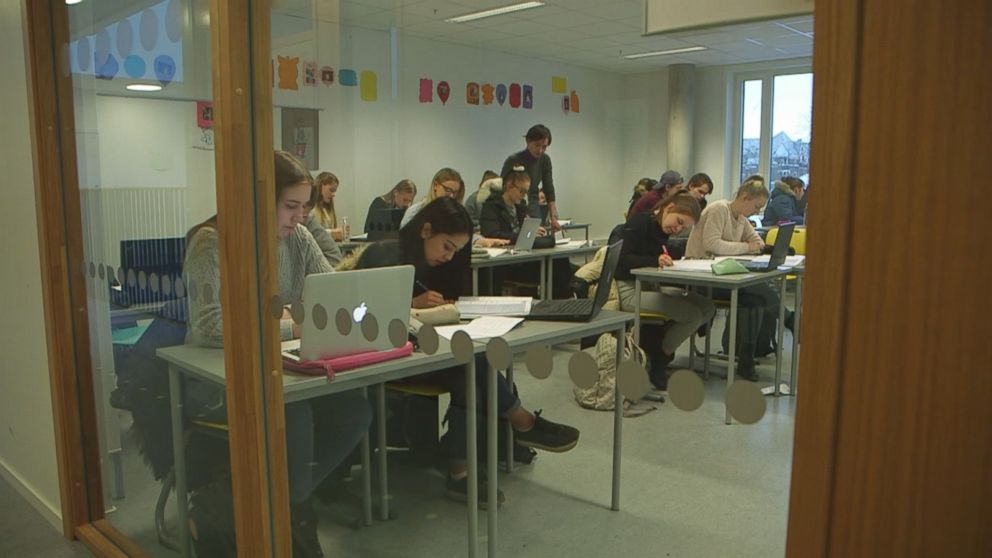 PHOTO: Until the age of 12, Taibah Abbasi had never even seen the inside of a classroom. She's now a senior at Thora Storm High School, Jan. 17, 2018, in Trondheim, Norway.