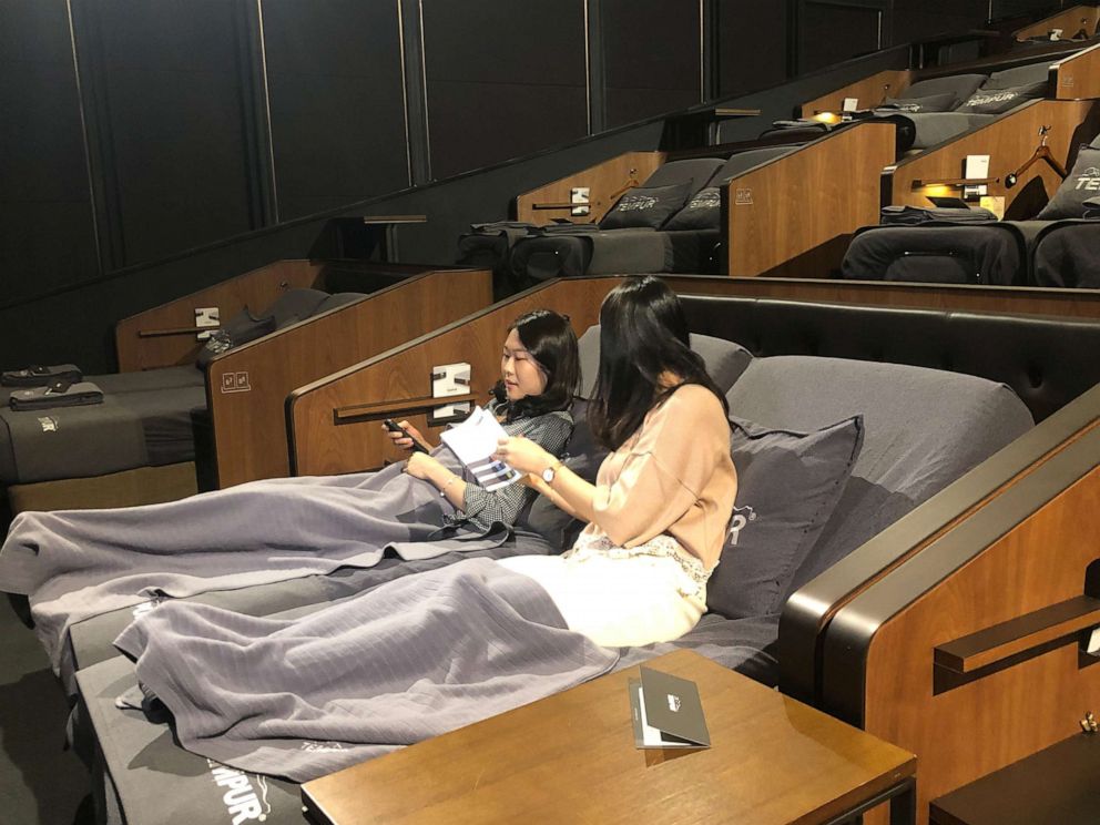 PHOTO:CGV, South Korea's largest movie theater chain opened a collaboration cinema with Tempur. Seoul, S.K., May 8 2019. 