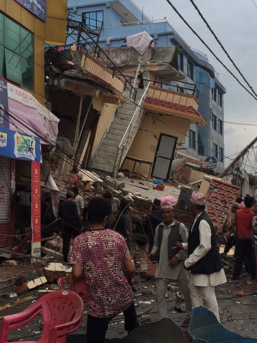 PHOTO: Damage in the city of Kathmandu after a massive earthquake strikes Nepal. 
