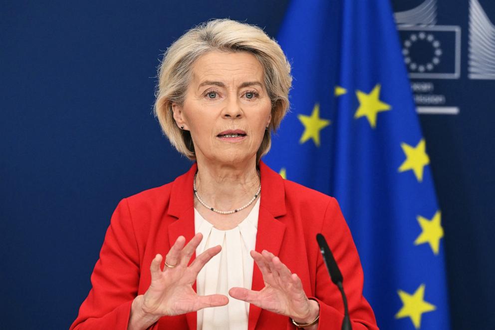 PHOTO: European Commission President Ursula von der Leyen addresses a press conference in Brussels, Belgium, on Sept. 30, 2025.