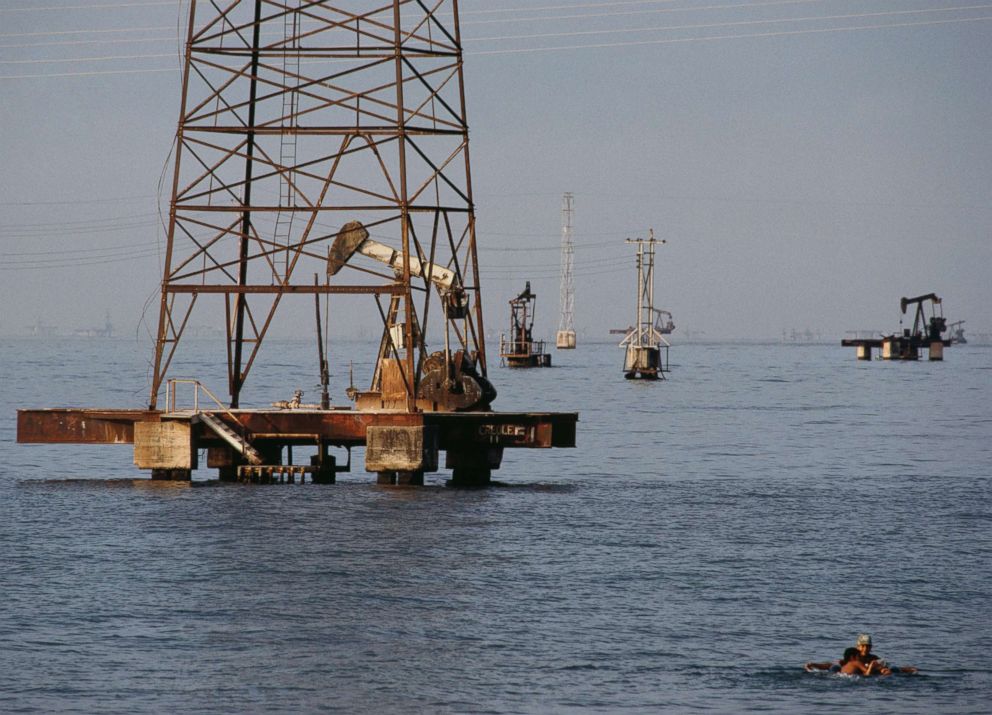 PHOTO: Oil platforms on Lake Maracaibo, Venezuela, June 2014. 