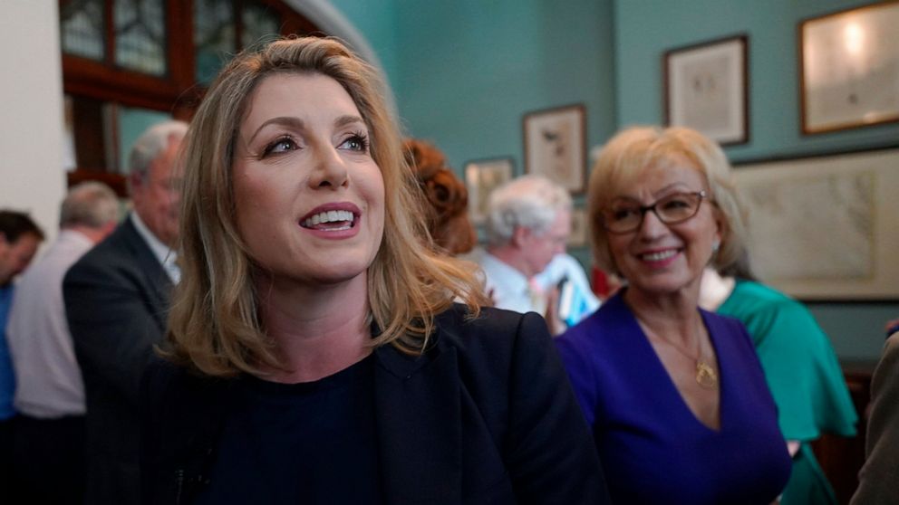 British Member of Parliament Penny Mordaunt launches her campaign to be Conservative Party leader and Prime Minister, at the Cinnamon Club, in Westminster, London, Wednesday July 13, 2022. Conservative Party lawmakers in Britain are casting ballots W