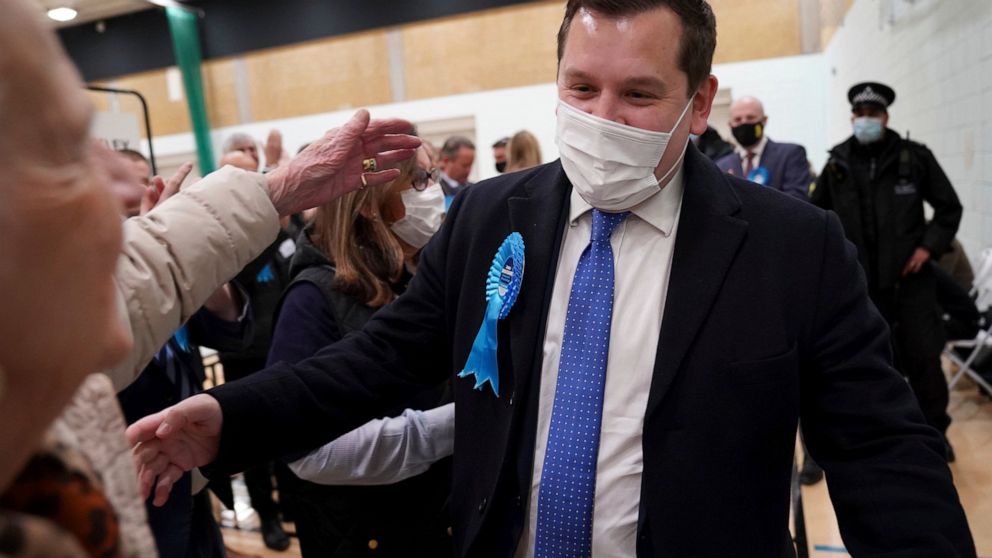 UK Conservatives hold Parliament seat by reduced margin