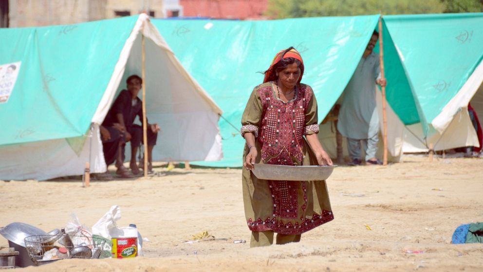 Pakistani FM says water receded 50% in flood-ravaged Sindh