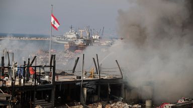 Huge Fire At Beirut Port Sows Panic After Last Month S Blast Abc News