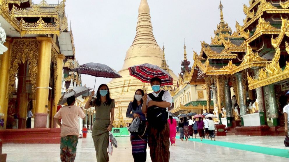 Pilgrims visit Myanmar famous Shwedagon Pagoda in Yangon, Myanmar on Sunday, June 19, 2022. Several visitors said they came to the famous temple to say prayers for Aung San Suu Kyi, the country's ousted leader, on her 77th birthday, which she spent i