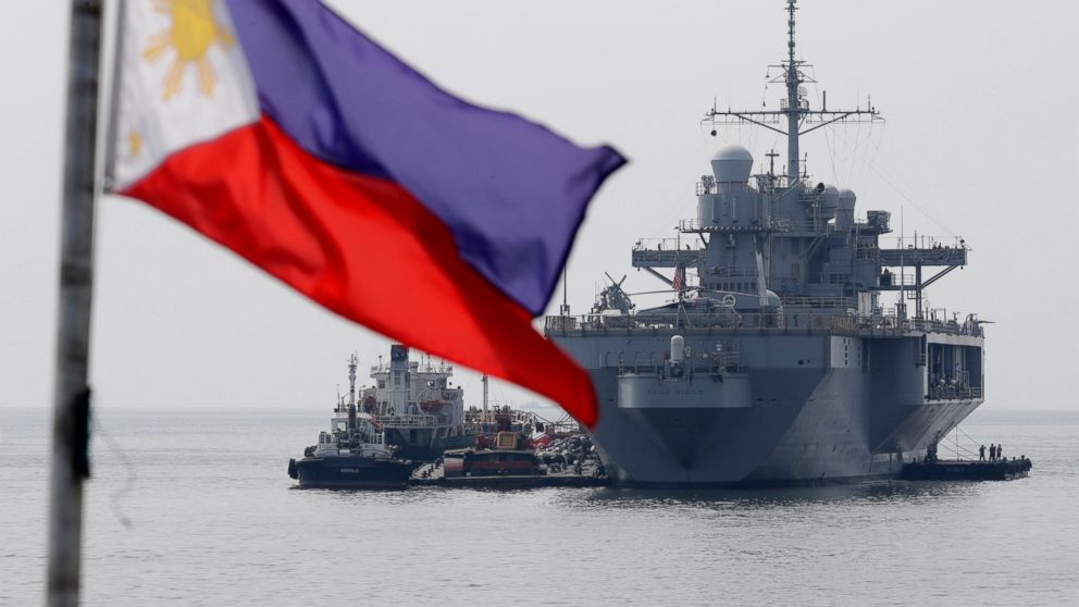 US Navy flagship visits Manila after sailing in disputed sea - ABC News