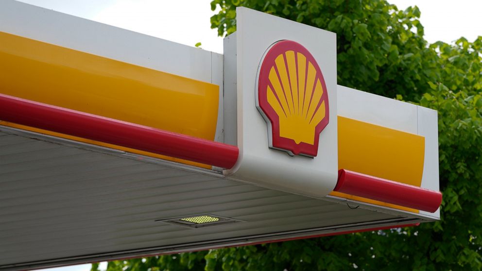 FILE - A view of the Shell oil company logo above a Shell fuel station in London, on May 5, 2022. Shell's earnings have more than doubled in the third quarter. That has fueled the debate over taxes on energy producers' windfall profits as they have b