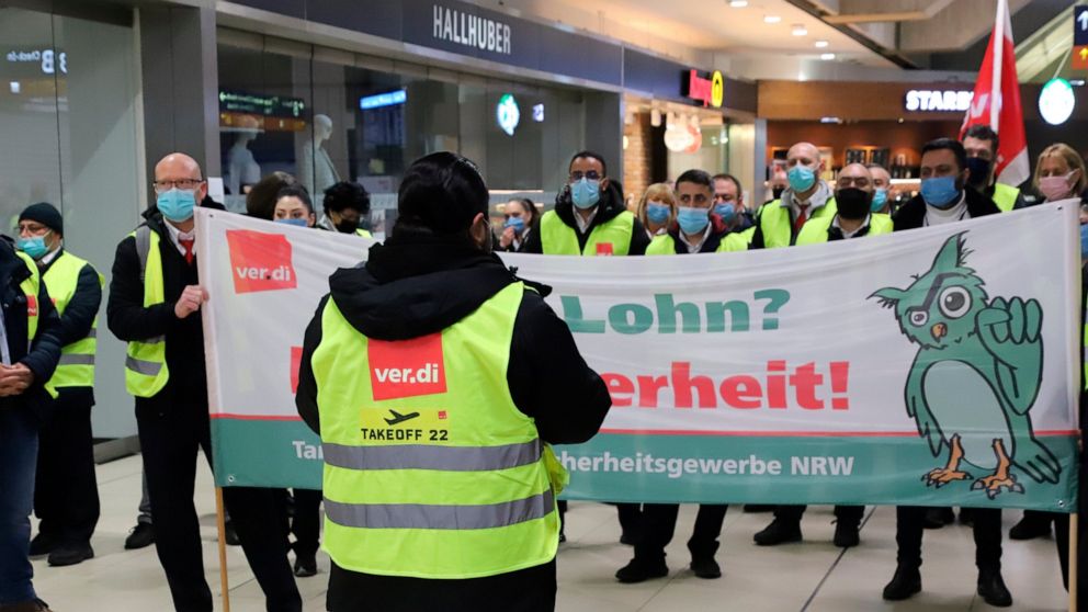 German airport strike causes flight cancellations, delays