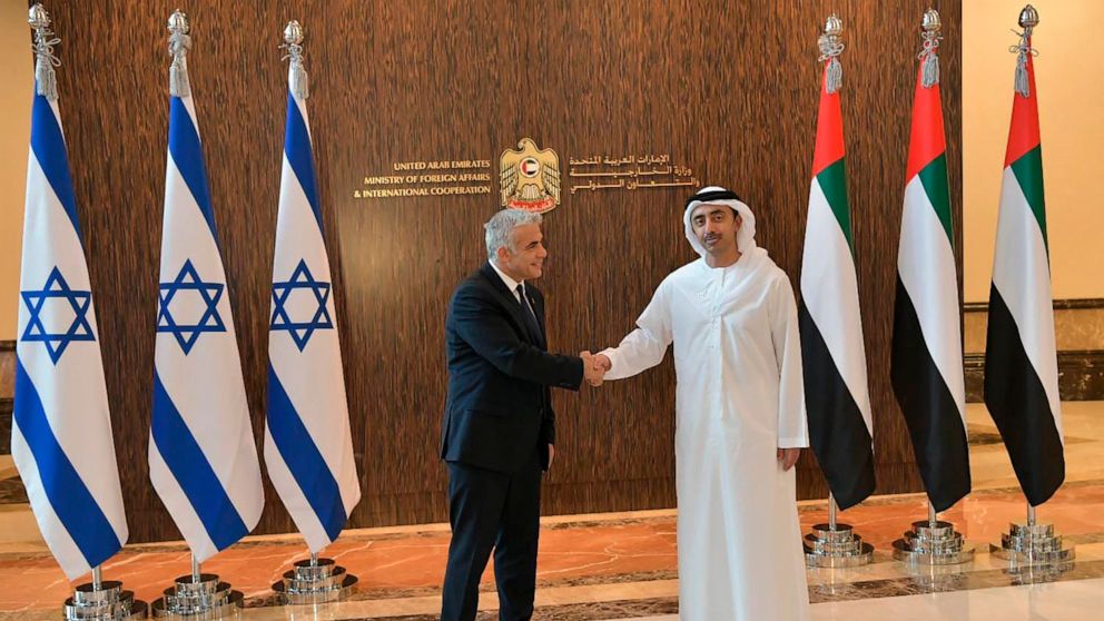 Yair Lapid, Abdullah bin Zayed al-Nahyan