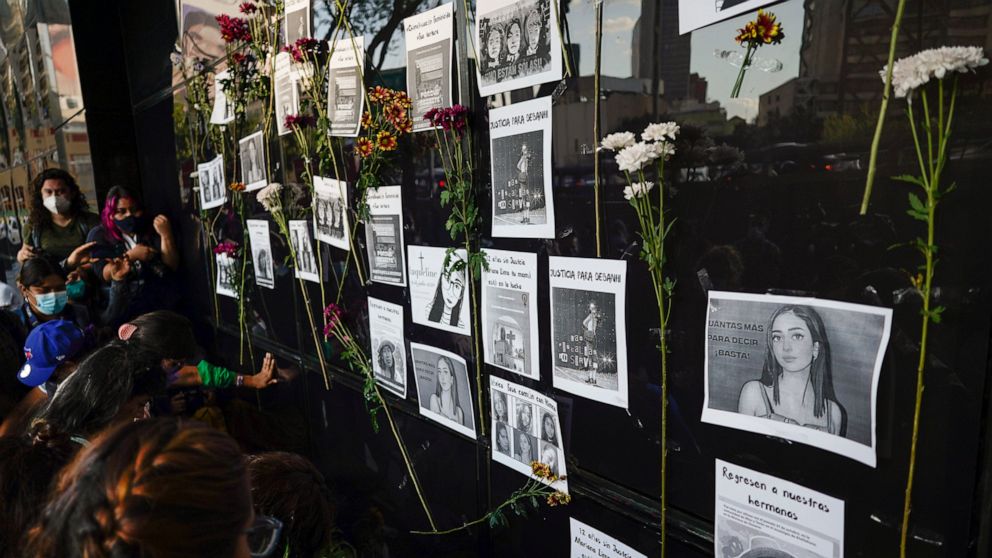 Women protest in Mexico City over killings, disappearances