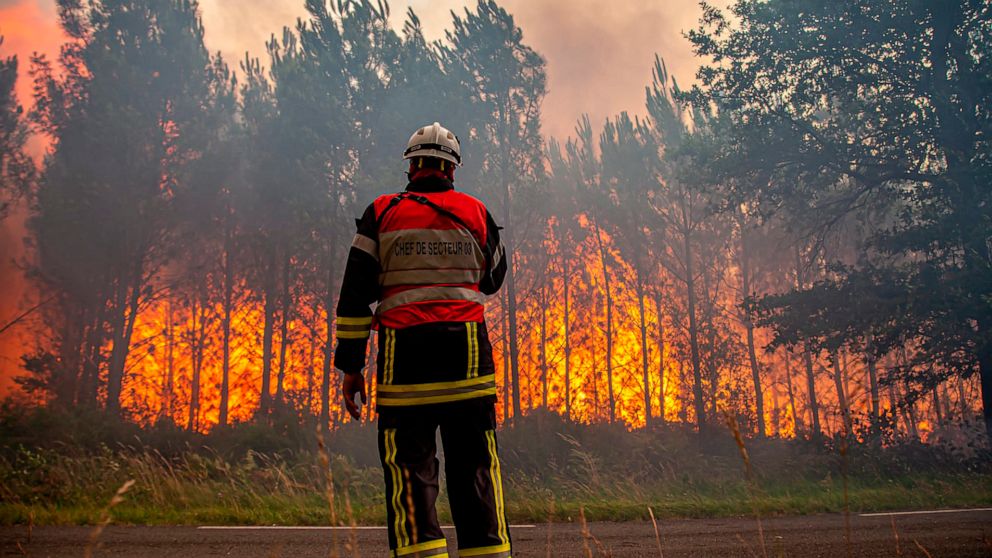 Los incendios queman Francia, España;  Las muertes relacionadas con la temperatura se disparan