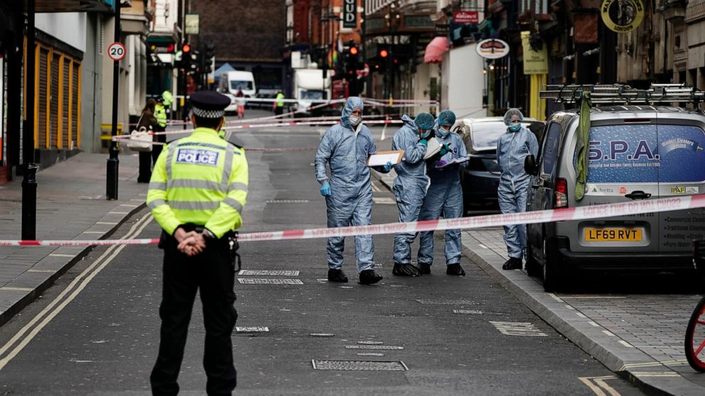 British police: 2 officers stabbed in London, hospitalized
