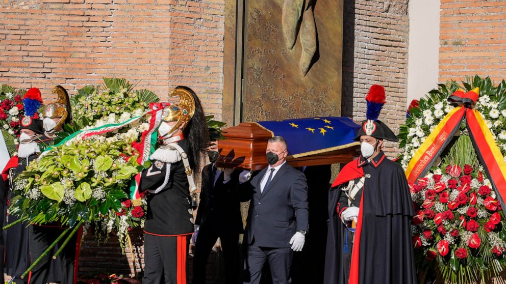 EU flag drapes coffin of Sassoli, head of bloc's parliament