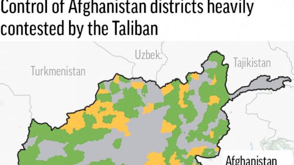 Mapping The Afghan War While Murky Points To Taliban Gains Abc News