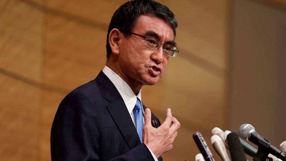 Japan vaccine minister seeks to be next prime minister