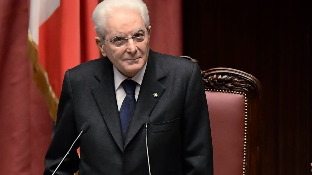 Italy's 80-year-old president sworn in for a second term