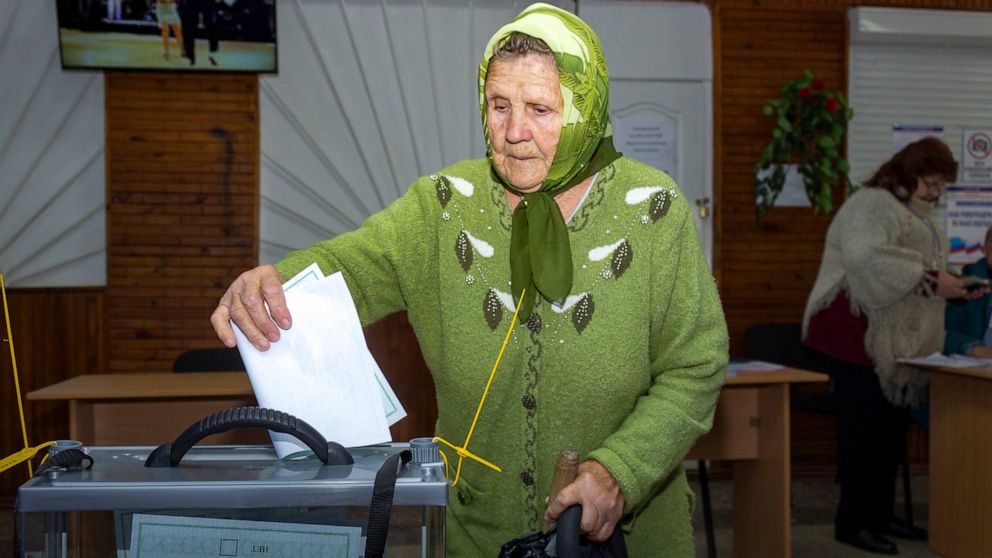 Voting to wrap up in Russia-held areas of Ukraine