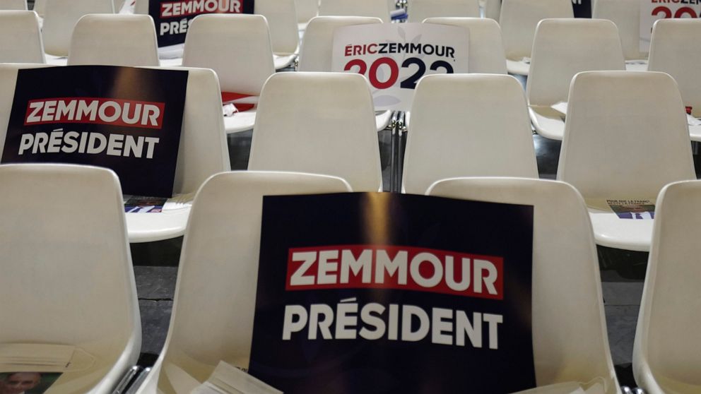 French far-right TV pundit holds presidential campaign rally