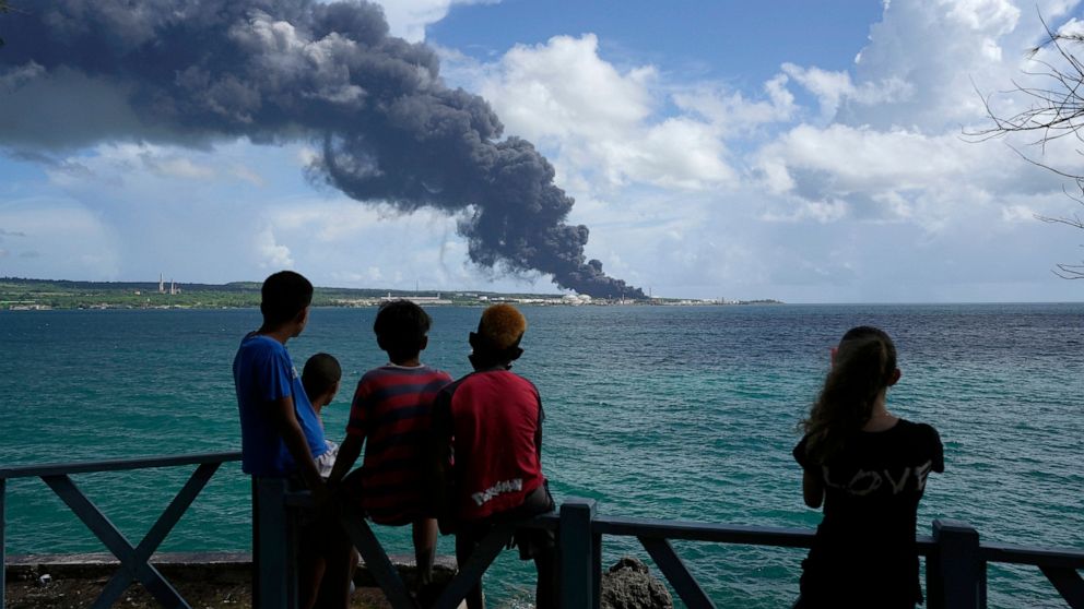 Lightning sets off fire at Cuban oil tank farm, dozens hurt