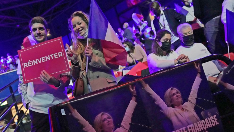 French presidential candidate Pécresse holds 1st big rally