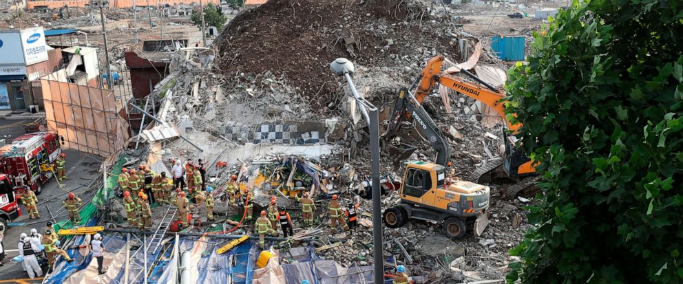 Building Collapse In South Korea Kills 9 Injures 8 Abc News