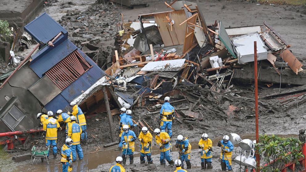 Japan's leader pushes rescue after deadly mudslide hits town