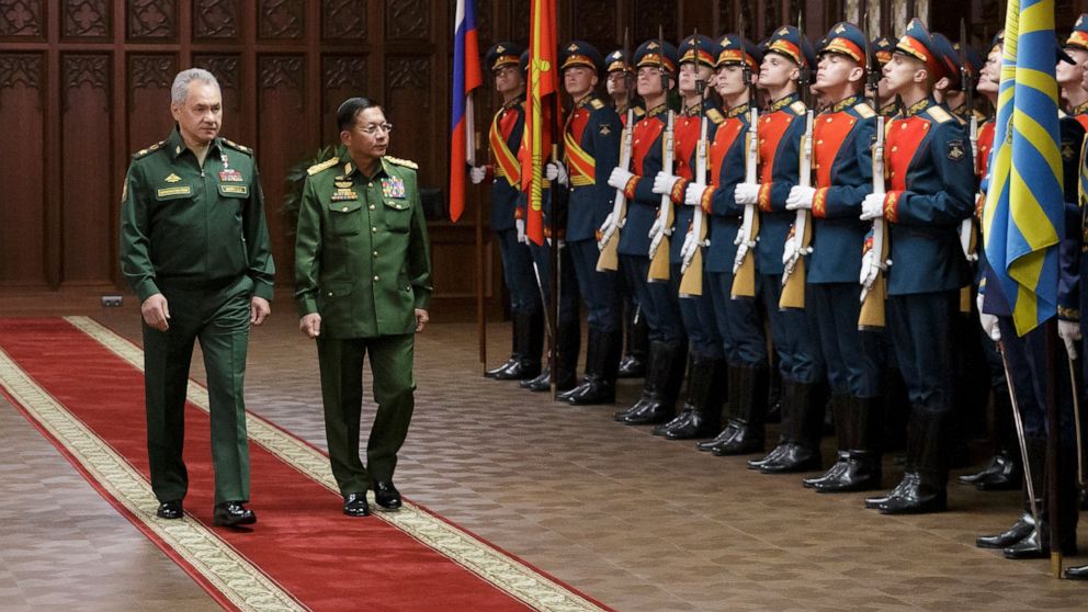 Myanmar's junta leader attends military conference in Moscow