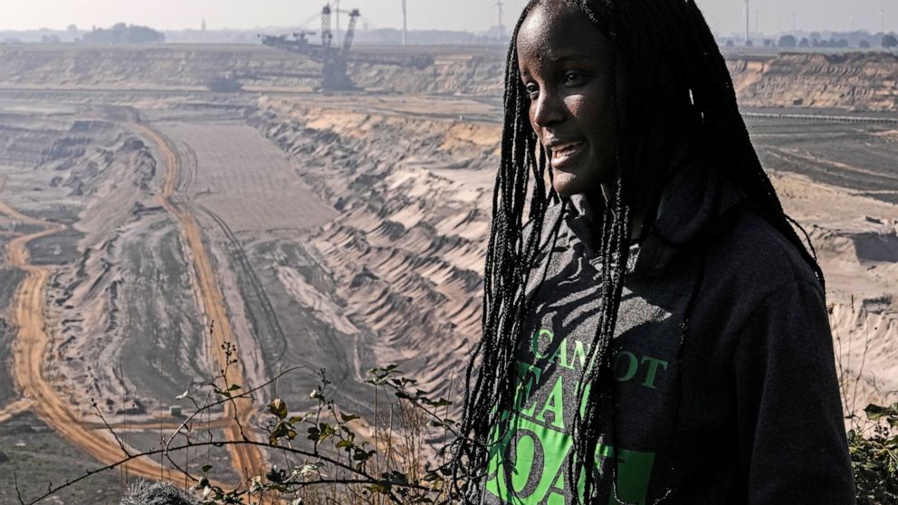 Climate activist Nakate visits huge German coal mine