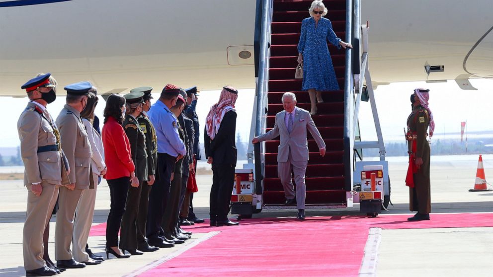 Britain's Prince Charles pays royal visit to Jordan