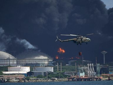 Lightning sets off fire at Cuban oil tank farm, dozens hurt