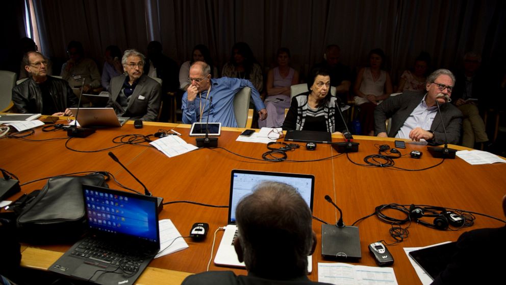 Cuban and foreign scientists and health professionals meet in Havana, Cuba, Monday, March 2, 2020 to evaluate the possibility that pesticides were responsible for symptoms, such as hearing loss and headaches, suffered by U.S. and Canadian diplomats t