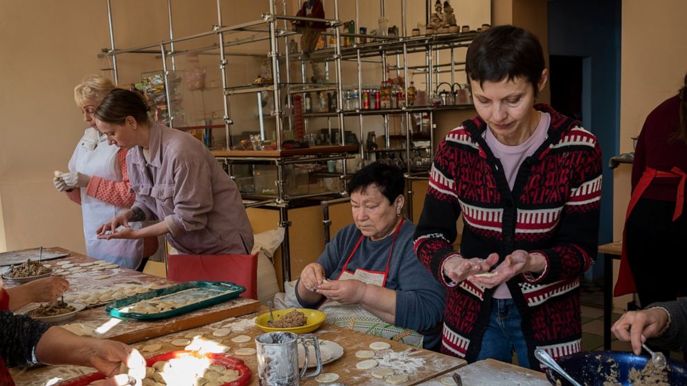 Ukrainian theater's new drama? Making dumplings for soldiers