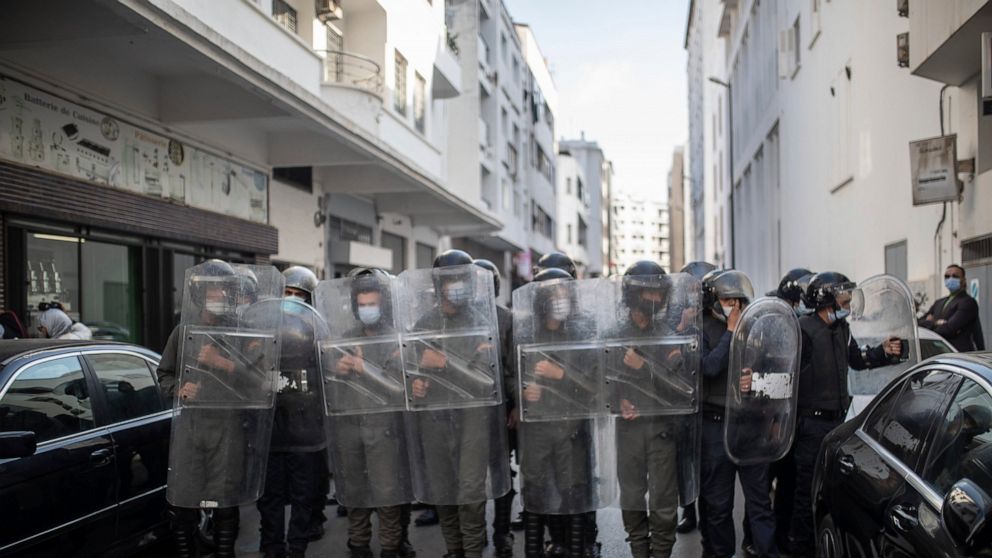 Moroccans protest mass vaccination rules; some skirmishes