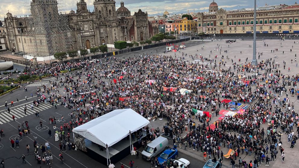 Families of Mexico’s missing students march on anniversary