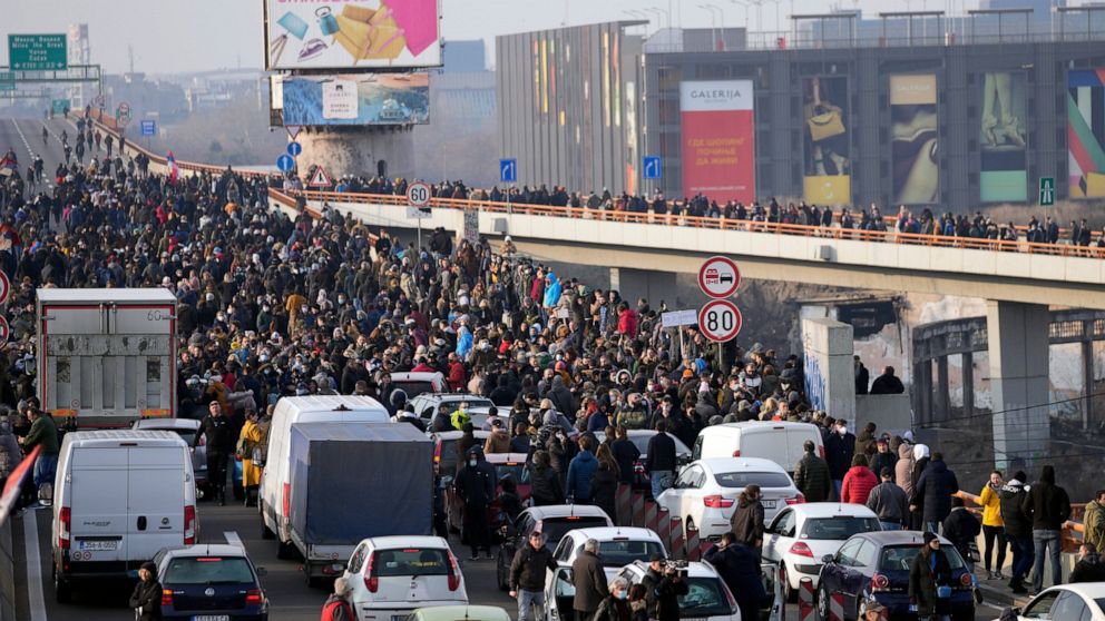 Protesters block roads in Serbia to criticize mining plans