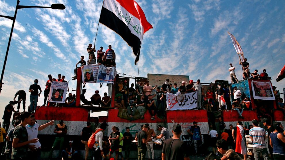 Tear Gas Fired As Thousands Mark One Year Of Iraq Protests Abc News