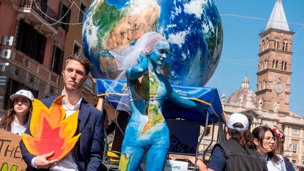 Activists stage global climate protest, slam Ukraine war - ABC News